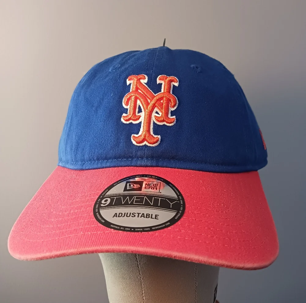 New York Mets , New Era Two-Tone 9TWENTY Hat - Royal/Orange, NEW - Picture 1 of 12